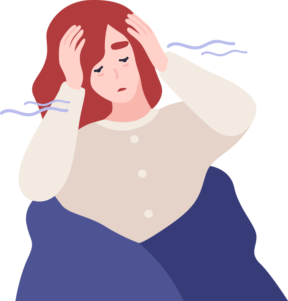 Dizzy Woman Illustration